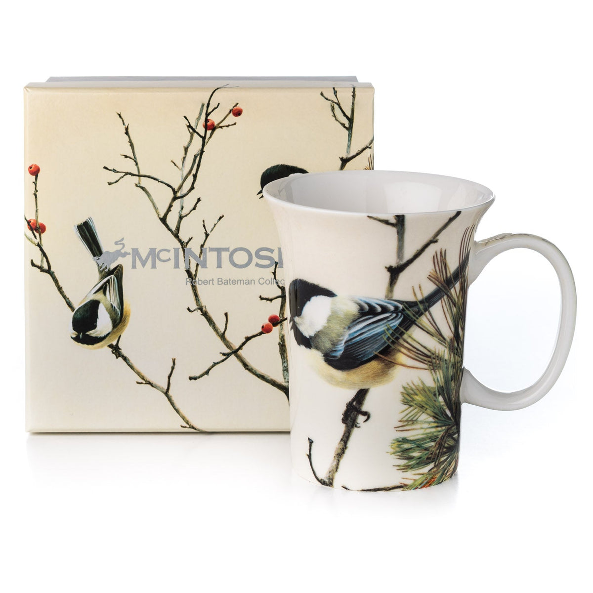 Bateman Chickadees Crest Mug | McIntosh Shop