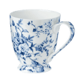 Always in Bloom chintz floral mocha mug fine bone china 16 oz with colourful floral pattern, front view handle right