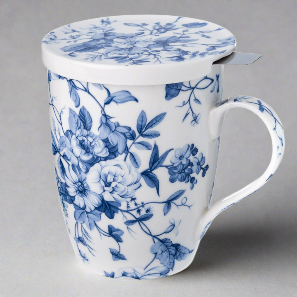 Always in Bloom Tea Mug w/ Infuser and Lid