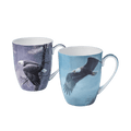 Robert Bateman Eagles mug pair fine bone china 12.5 oz (375 ml) McIntosh Mugs front view, handle right