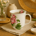 Botanical Flowers Pink Rose Java Mug