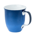 Cobalt Blue Java mug, fine bone china coffee mug from the Colours collection, 12.5 oz, front view handle right