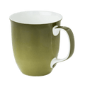 Sage Green Java mug, fine bone china coffee mug from the Colours collection, 12.5 oz, front view handle right