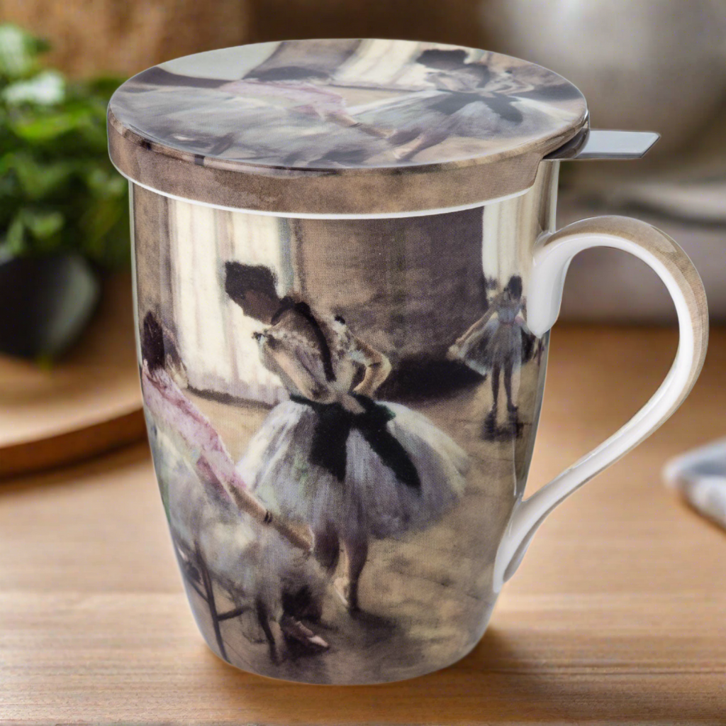 Degas La leçon de danse Tasse à thé avec infuseur et couvercle