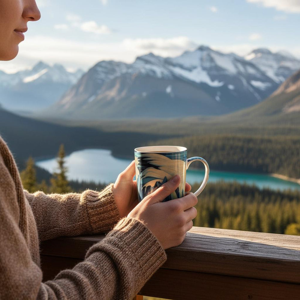 Harris Lake and Mountains Grande Mug