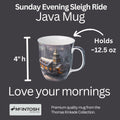 Kinkade Sunday Evening Sleigh Ride Tasse Java 