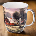 Kinkade Sunset at Riverbend Farm Java Mug