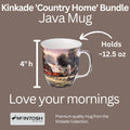 Kinkade Maison de campagne ensemble de 3 tasses