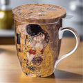 Klimt The Kiss Tea Mug W/Infuser and Lid