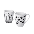 Meadow Silhouette mug set fine bone china 12.5 oz (375 ml) McIntosh Mugs front view, handle right
