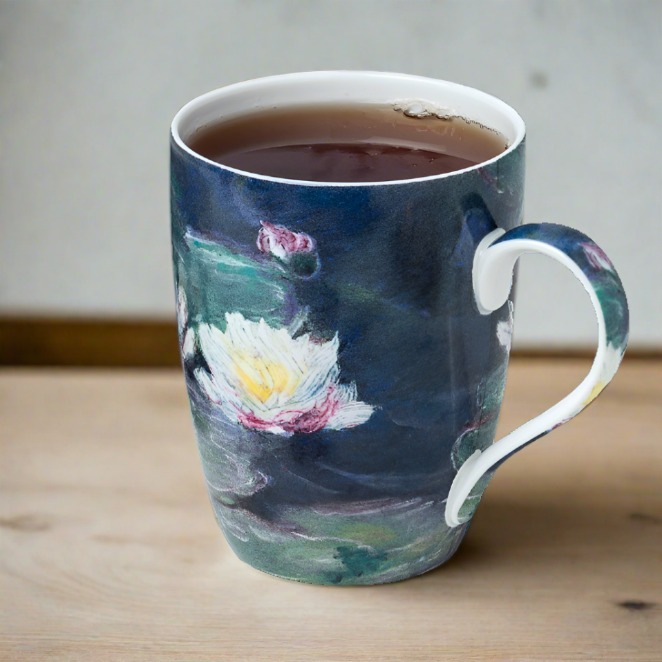 Monet Water Lilies Tea Mug w/ Infuser and Lid