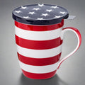 Stars & Stripes Tea Mug W/Infuser and Lid