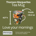 Thomson Marguerites Tea Mug w/ Infuser and Lid