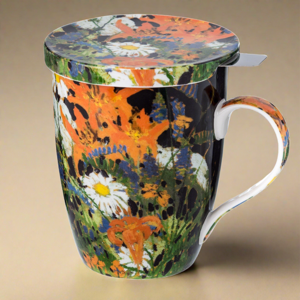 Thomson Marguerites Tea Mug w/ Infuser and Lid