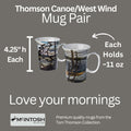 Paire de tasses Thomson The Canoe/West Wind
