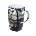 Tom Thomson The West Wind Grande mug, 19.6 oz (580 ml) fine bone china mug with Canadian landscape artwork, front view, handle right