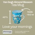 Van Gogh Almond Blossom Tea Mug w/ Infuser and Lid