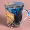 Van Gogh Cafe Terrace at Night Tea Mug W/Infuser and Lid