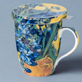 Tasse à thé Van Gogh Iris avec infuseur et couvercle