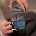 Van Gogh Starry Night Tea Mug W/Infuser and Lid