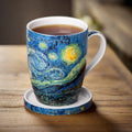 Van Gogh Starry Night Tea Mug W/Infuser and Lid