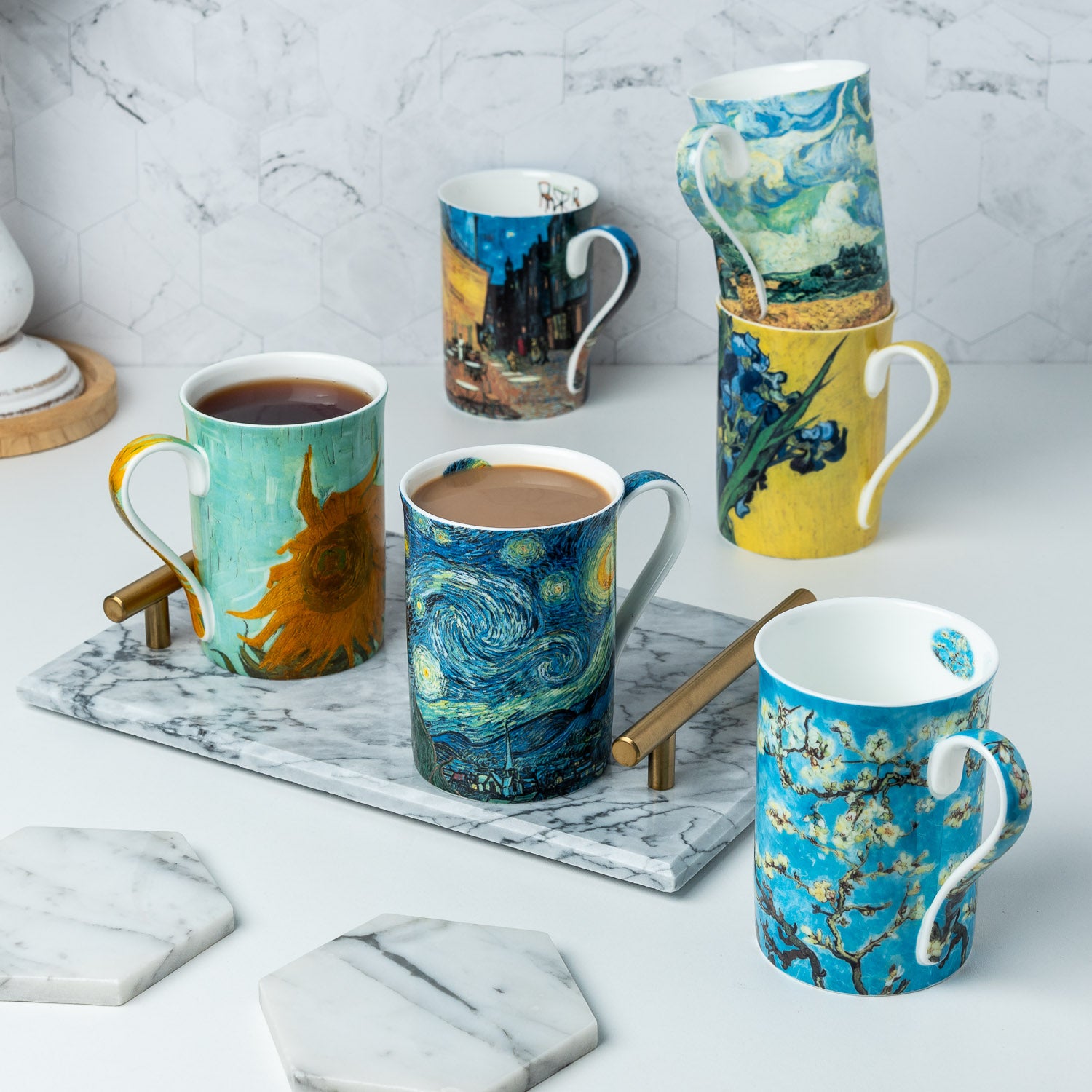 Van Gogh set of 6 Classico Mugs
