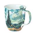 Vincent van Gogh Wheatfield with Cypresses Java mug, 12.5 oz (375 ml) fine bone china mug, front view handle right