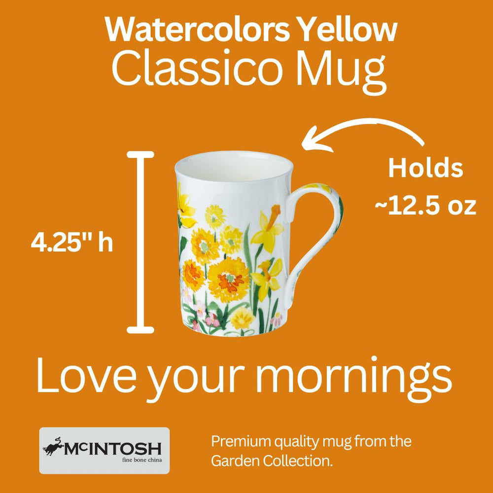 Watercolors Yellow Classico Mug