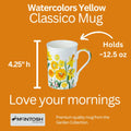 Watercolors Yellow Classico Mug