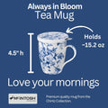 Always in Bloom Tea Mug w/ Infuser and Lid - McIntosh Shop