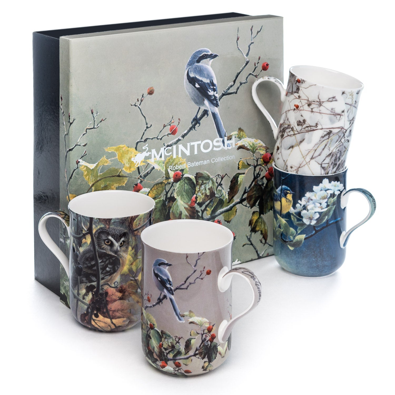 Bateman Birds set of 4 Mugs | McIntosh Shop
