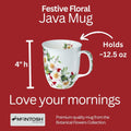 Botanical Flowers Festive Floral Mug | NEW FOR 2024 - McIntosh Shop