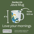 Botanical Flowers Garden Iris Java Mug | NEW FOR 2024 - McIntosh Shop