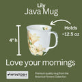 Botanical Flowers Lily Java Mug | NEW FOR 2024 - McIntosh Shop