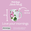 Botanical Flowers Pink Rose Java Mug | NEW FOR 2024 - McIntosh Shop