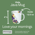 Botanical Flowers Viola Java Mug | NEW FOR 2024 - McIntosh Shop