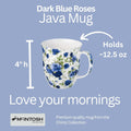 Chintz Dark Blue Roses Java Mug - McIntosh Shop