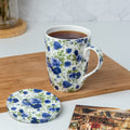 Chintz Dark Blue Roses Tea Mug w/ Infuser and Lid | NEW for 2024 - McIntosh Shop