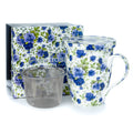 Chintz Dark Blue Roses Tea Mug w/ Infuser and Lid | NEW for 2024 - McIntosh Shop