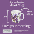 Chintz Purple Pansies Java Mug - McIntosh Shop