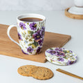 Chintz Purple Pansies Tea Mug w/ Infuser and Lid | NEW for 2024 - McIntosh Shop