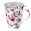 Chintz Red & Pink Roses Tea Mug w/ Infuser and Lid | NEW for 2024 - McIntosh Shop