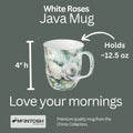 Chintz White Roses Java Mug - McIntosh Shop