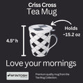 Criss Cross Tea Mug w/ Infuser and Lid - McIntosh Shop