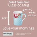 Dots & Roses Blue Classico Mug - McIntosh Shop