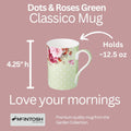 Dots & Roses Green Classico Mug - McIntosh Shop