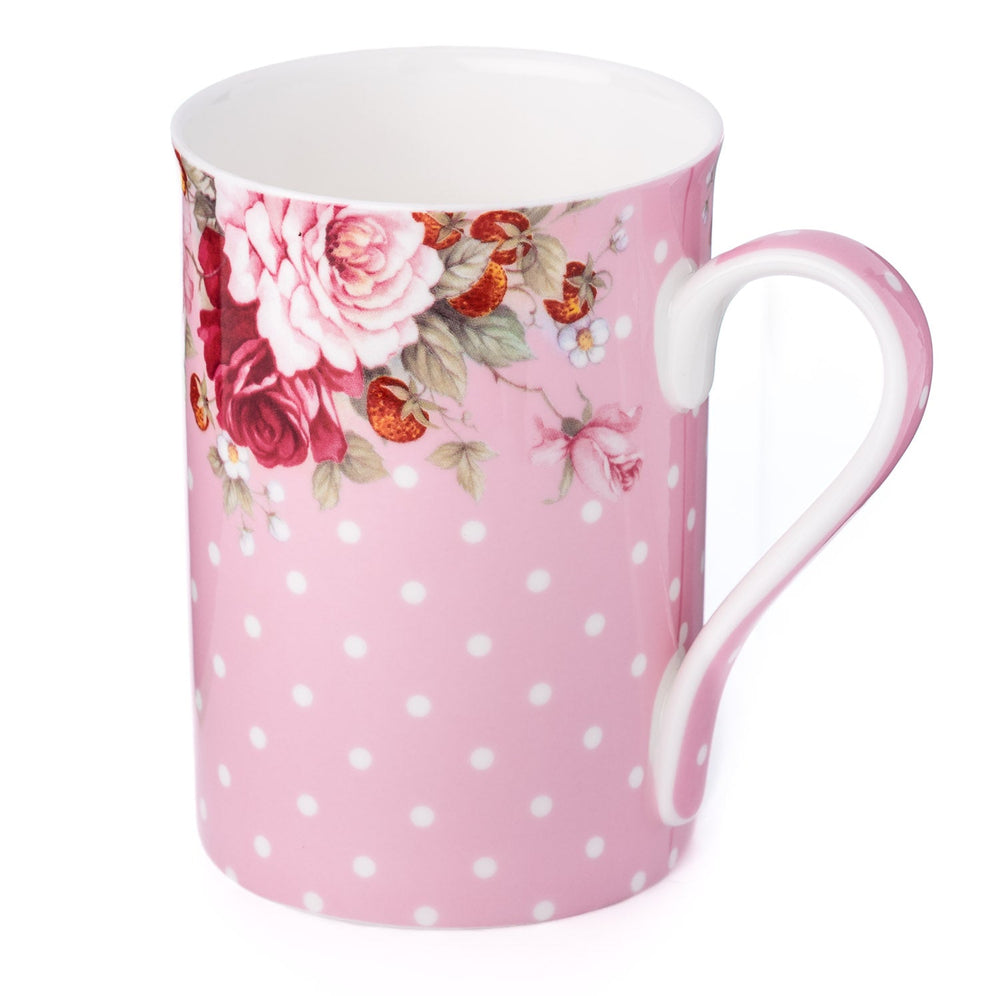 Dots & Roses Pink Classico Mug - McIntosh Shop