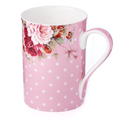 Dots & Roses Pink Classico Mug - McIntosh Shop