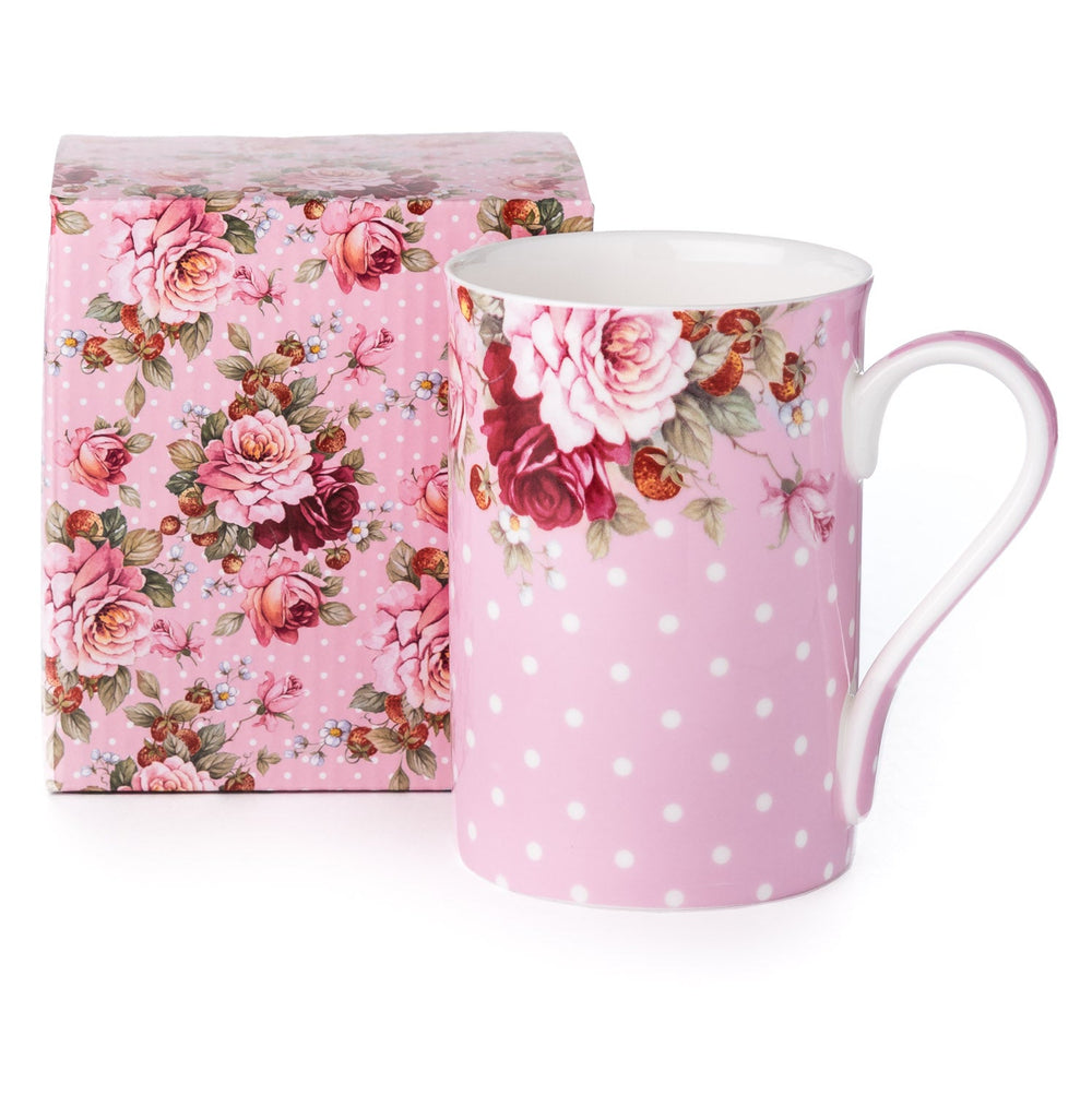 Dots & Roses Pink Classico Mug - McIntosh Shop