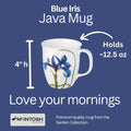 Garden Collection Blue Iris Java Mug - McIntosh Shop